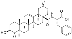 N-[(3beta)-3-羟基-28-氧代齐墩果-12-烯-28-基]-L-苯丙氨酸 结构式