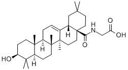 N-[(3beta)-3-羟基-28-氧代齐墩果-12-烯-28-基]-甘氨酸, 851475-58-6, 结构式