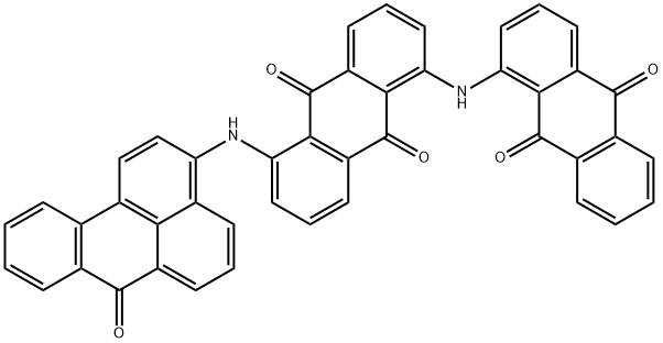 1-[(9,10-dihydro-9,10-dioxo-1-anthryl)amino]-5-[(7-oxo-7Hbenz[de]-3-anthryl)amino]anthraquinone Struktur