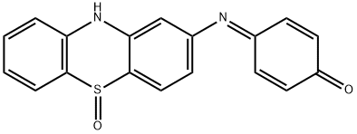 2-(1-オキソ-2,5-シクロヘキサジエン-4-イリデンアミノ)-10H-フェノチアジン5-オキシド 化学構造式