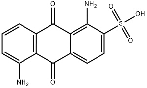 1,5-ジアミノ-9,10-ジヒドロ-9,10-ジオキソ-2-アントラセンスルホン酸 化学構造式