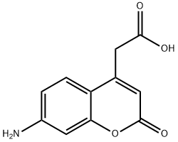 7-氨基-4-羧甲基香豆素 结构式