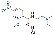 N-[2-(ジエチルアミノ)エチル]-2-メトキシ-4-ニトロベンズアミド・塩酸塩 化学構造式