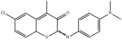 6-クロロ-2-[[4-(ジメチルアミノ)フェニル]イミノ]-4-メチルベンゾ[b]チオフェン-3(2H)-オン 化学構造式
