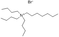 N,N,N-トリブチル-1-ヘプタンアミニウム・ブロミド 化学構造式