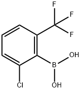 2-クロロ-6-(トリフルオロメチル)フェニルボロン酸 化学構造式