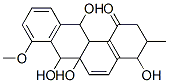 Benz(a)anthracen-1(2H)-one, 3,4,6a,7,12,12a-hexahydro-4,6a,7,12-tetrah ydroxy-8-methoxy-3-methyl- 结构式