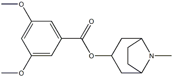 Benzoic acid, 3,5-dimethoxy-, 8-methyl-8-azabicyclo(3.2.1)oct-3-yl est er, endo- Structure