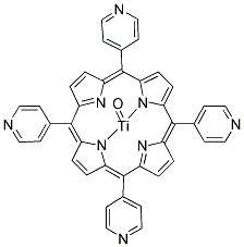 OXO[5,10,15,20-TETRA(4-PYRIDYL)PORPHINATO]TITANIUM(IV) 结构式