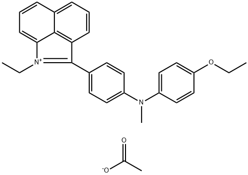2-[4-[(4-ethoxyphenyl)methylamino]phenyl]-1-ethylbenz[cd]indolium acetate Structure