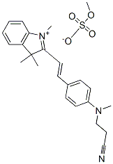 2-[2-[4-[(2-cyanoethyl)methylamino]phenyl]vinyl]-1,3,3-trimethyl-3H-indolium methyl sulphate Structure