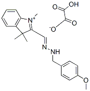 2-[[(4-methoxyphenyl)methylhydrazono]methyl]-1,3,3-trimethyl-3H-indolium hydrogen oxalate Structure