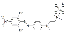 [2-[[4-[(2,6-dibromo-4-nitrophenyl)azo]phenyl]ethylamino]ethyl]trimethylammonium methyl sulphate Structure