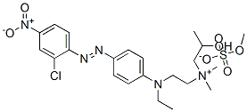 N-[2-[[4-[(2-クロロ-4-ニトロフェニル)アゾ]フェニル](エチル)アミノ]エチル]-2-ヒドロキシ-N,N-ジメチル-1-プロパンアミニウム·メチルスルファート 化学構造式