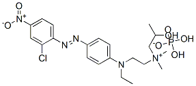 N-[2-[[4-[(2-クロロ-4-ニトロフェニル)アゾ]フェニル](エチル)アミノ]エチル]-2-ヒドロキシ-N,N-ジメチル-1-プロパンアミニウム・二水素ホスファート 化学構造式