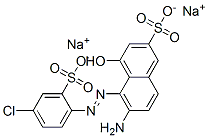 disodium 6-amino-5-[(4-chloro-2-sulphonatophenyl)azo]-4-hydroxynaphthalene-2-sulphonate Structure