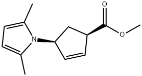 Methyl 4-(2,5-diMethyl-1H-pyrrol-1-yl)cyclopent-2-ene-1-carboxylate Structure