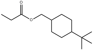 プロピオン酸(4-tert-ブチルシクロヘキシル)メチル 化学構造式