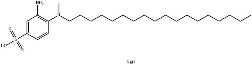 3-アミノ-4-(メチルオクタデシルアミノ)ベンゼンスルホン酸ナトリウム 化学構造式