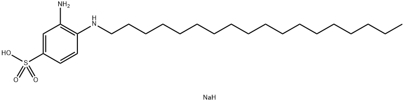 3-アミノ-4-(オクタデシルアミノ)ベンゼンスルホン酸ナトリウム 化学構造式