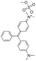 dimethyl[4-[[4-(dimethylamino)phenyl]benzylidene]-2,5-cyclohexadien-1-ylidene]ammonium methyl sulphate Struktur