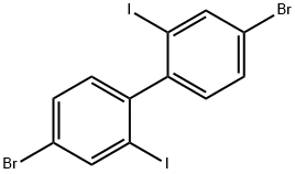 4,4'-ジブロモ-2,2'-ジヨードビフェニル 化学構造式