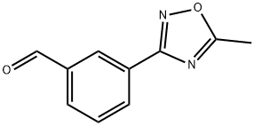 3-(5-メチル-1,2,4-オキサジアゾール-3-イル)ベンズアルデヒド 化学構造式