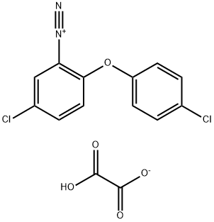 5-クロロ-2-(4-クロロフェノキシ)ベンゼンジアゾニウム・しゅう酸 化学構造式