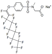 Glycine,N-[[4-[(heptadecafluorononenyl)oxy]phenyl]sulfonyl]-N-methyl-,sodium salt Structure