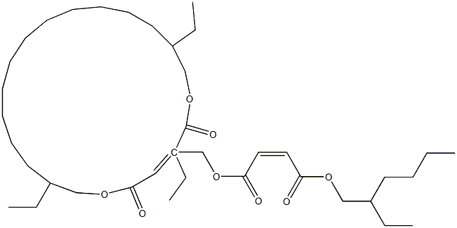 3,3'-[2-エチル-2-[[[(Z)-4-[(2-エチルヘキシル)オキシ]-1,4-ジオキソ-2-ブテニル]オキシ]メチル]-1,3-プロパンジイルビス(オキシカルボニル)]ビス[(Z)-プロペン酸2-エチルヘキシル] 化学構造式