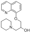 1-Piperidineethanol, alpha-((8-quinolinyloxy)methyl)- Struktur