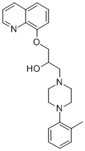1-Piperazineethanol, 4-(2-methylphenyl)-alpha-((8-quinolinyloxy)methyl )- Structure