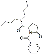 (S)-1-benzoyl-N,N-dibutyl-5-oxopyrrolidine-2-carboxamide Struktur