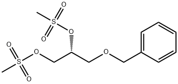 [S,(+)]-3-O-Benzyl-L-glycerol 1,2-di(methanesulfonate) Structure