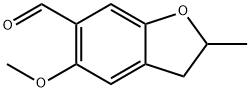 5-甲氧基-2-甲基-2,3-二氢-1-苯并呋喃-6-甲醛 结构式