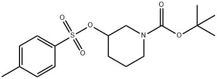 3-(TOLUENE-4-SULFONYLOXY)-PIPERIDINE-1-CARBOXYLIC ACID TERT-BUTYL ESTER, 85275-46-3, 结构式