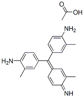 4-[(4-amino-m-tolyl)(4-imino-3-methyl-2,5-cyclohexadien-1-ylidene)methyl]-o-toluidine monoacetate Struktur