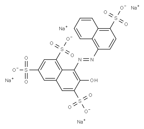 7-ヒドロキシ-8-[(4-スルホ-1-ナフチル)アゾ]-1,3,6-ナフタレントリスルホン酸/ナトリウム,(1:x) 化学構造式
