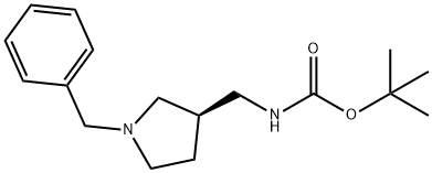 (R)-1-苄基-3-N-BOC-氨甲基吡咯烷, 852857-09-1, 结构式
