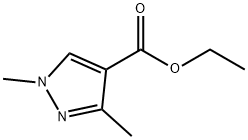 1,3-ジメチル-1H-ピラゾール-4-カルボン酸エチル 化学構造式