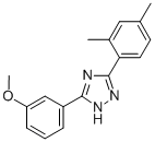 5-(3-メトキシフェニル)-3-(2,4-キシリル)-1H-1,2,4-トリアゾール 化学構造式