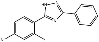 3-(4-クロロ-o-トリル)-5-フェニル-1H-1,2,4-トリアゾール 化学構造式