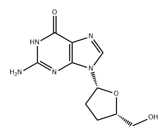 2',3'-ジデオキシグアノシン 化学構造式
