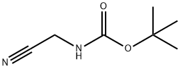 N-(TERT-ブトキシカルボニル)-2-アミノアセトニトリル 化学構造式