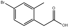 2-(4-ブロモ-2-メチルフェニル)酢酸 化学構造式