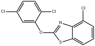 4-クロロ-2-(2,5-ジクロロフェノキシ)ベンゾチアゾール 化学構造式