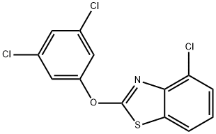 4-chloro-2-(3,5-dichlorophenoxy)benzothiazole 结构式