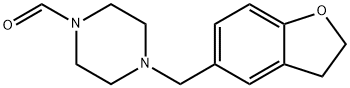 4-[(2,3-dihydro-5-benzofuranyl)methyl]piperazine-1-carbaldehyde 结构式