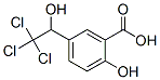 2-ヒドロキシ-5-(2,2,2-トリクロロ-1-ヒドロキシエチル)安息香酸 化学構造式