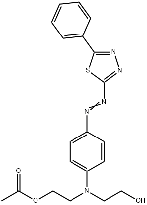 [2-[(2-hydroxyethyl)[4-[(5-phenyl-1,3,4-thiadiazol-2-yl)azo]phenyl]amino]ethyl] acetate Structure